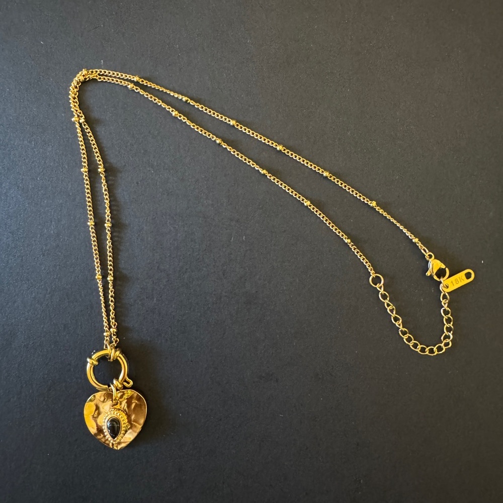 Gold Heart Pendant Necklace